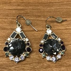 The Limited Purple/Gray Statement Gem Earrings